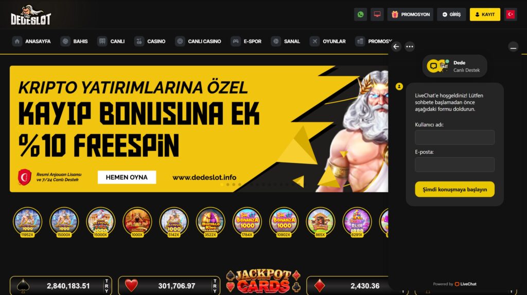 dedeslot canlı destek